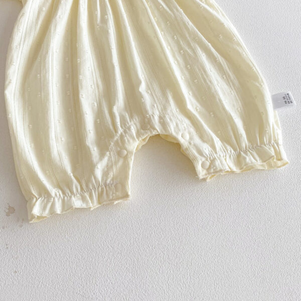 Baby Girl Floral Romper – Short Sleeve Crew Neck Summer Romper