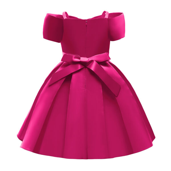 Baby Girl Formal Dress – Solid Color Princess Sling Dress for Summer