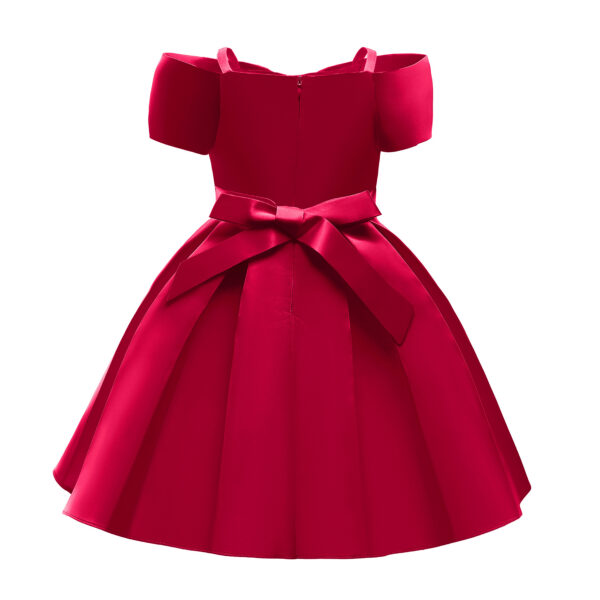 Baby Girl Formal Dress – Solid Color Princess Sling Dress for Summer