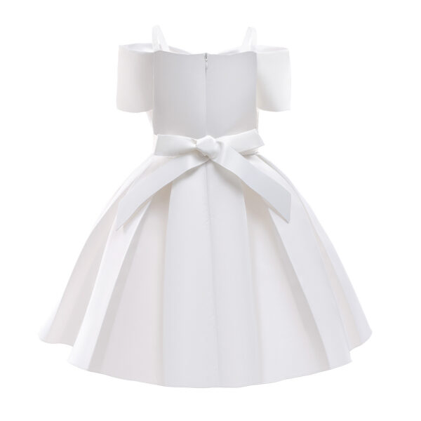Baby Girl Formal Dress – Solid Color Princess Sling Dress for Summer