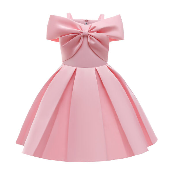 Baby Girl Formal Dress – Solid Color Princess Sling Dress for Summer