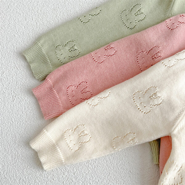 Baby Knit Cardigan – Solid Color Rabbit Pattern Sun Protection Cardigan