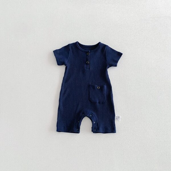 Baby Short Sleeve Onesie – Solid Color Summer Bodysuit