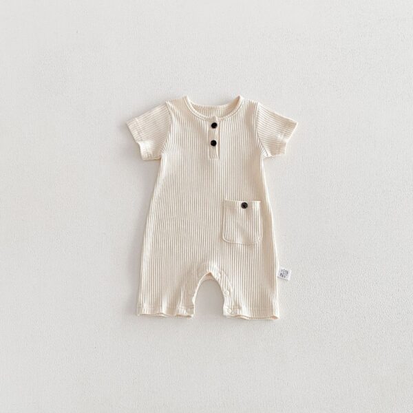 Baby Short Sleeve Onesie – Solid Color Summer Bodysuit