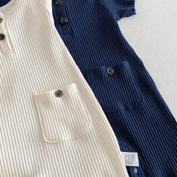 Baby Short Sleeve Onesie – Solid Color Summer Bodysuit