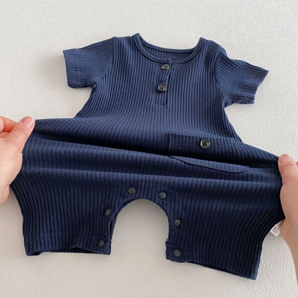 Baby Short Sleeve Onesie – Solid Color Summer Bodysuit